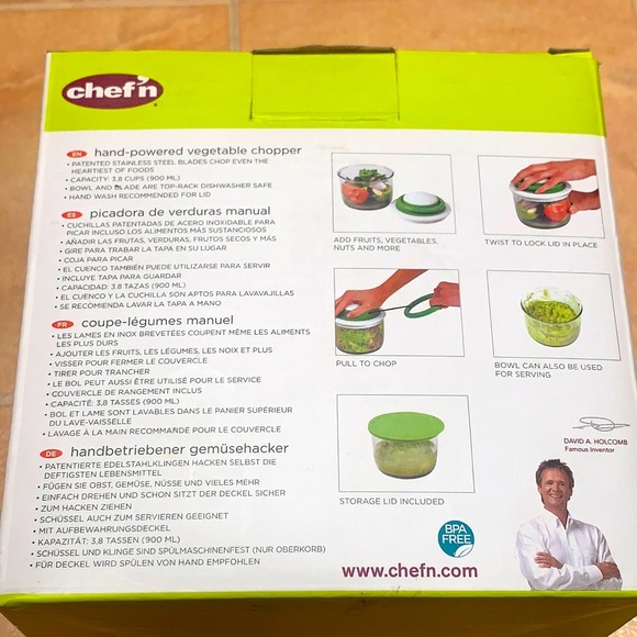 Chef’n Veggie Chop Hand Powered Food Chopper - Picture 3 of 3